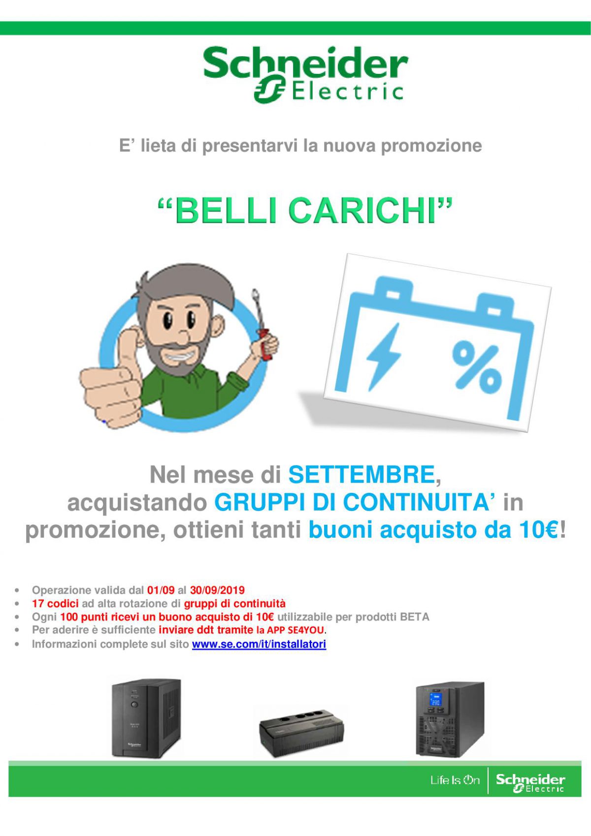 Promo Belli carichi settembre 20191