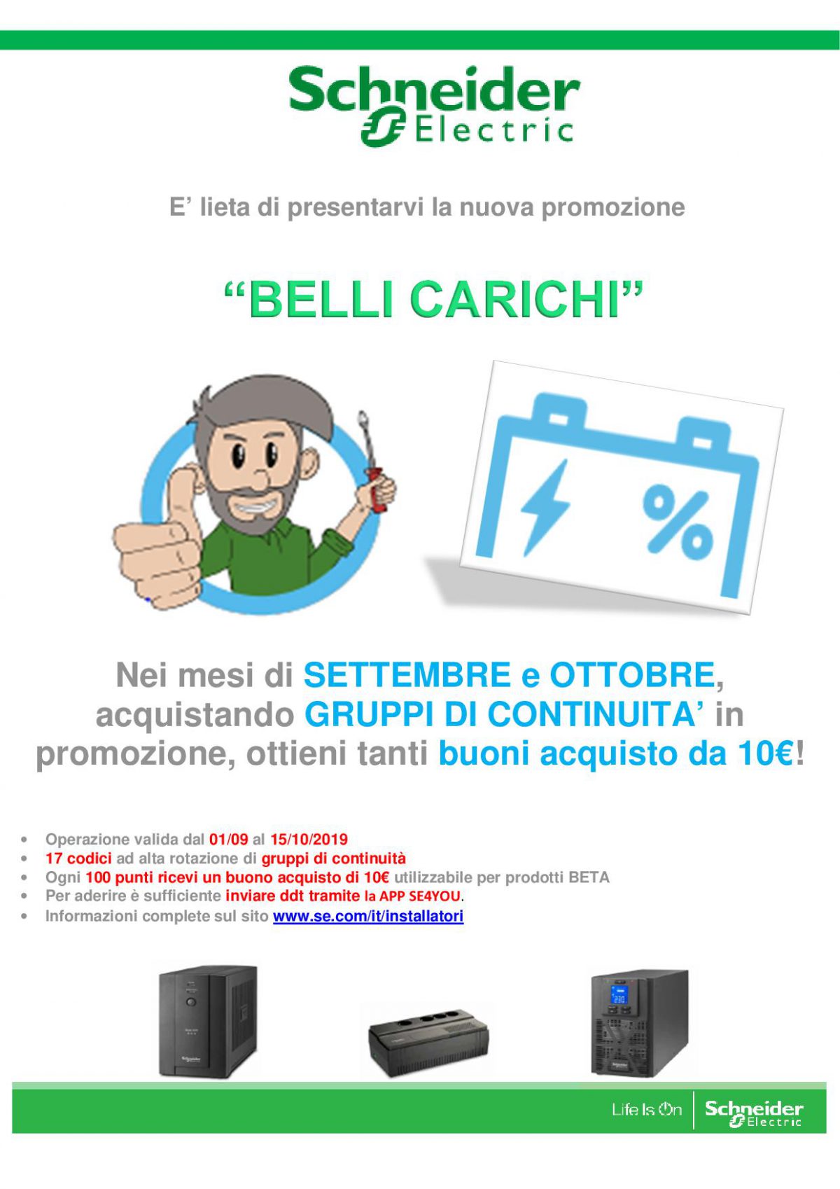 Promo Belli carichi settembre AL 15 OTTOBRE20191