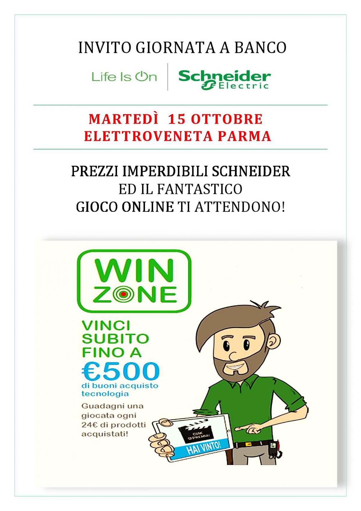 giornata a banco ELETTROVENETA PARMA 15 ott 2019 schn