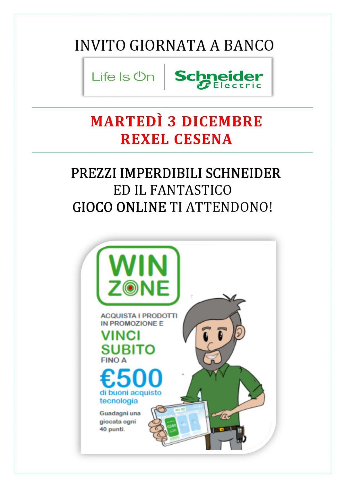 giornata a banco rexel cesena 3 dicembre 2019 schn
