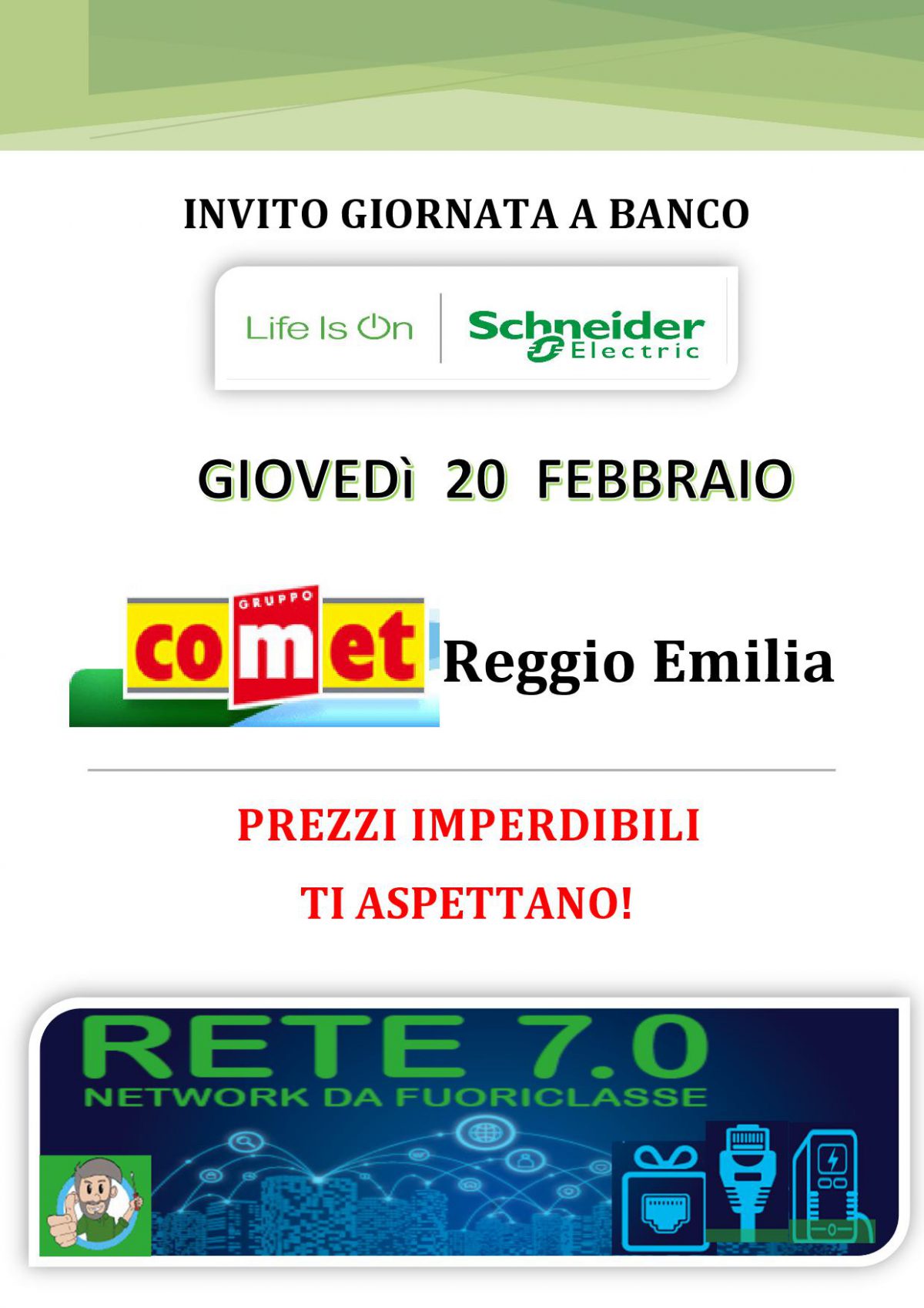 INVITO GIORNATA A BANCO Comet 20 febbraio 2020