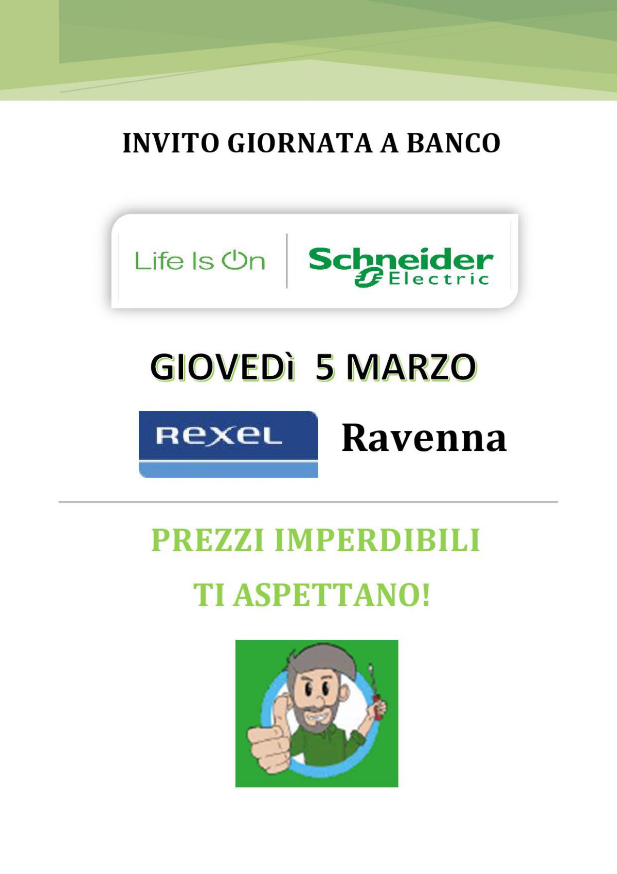 INVITO GIORNATA A BANCO 5 marzo rexel2020